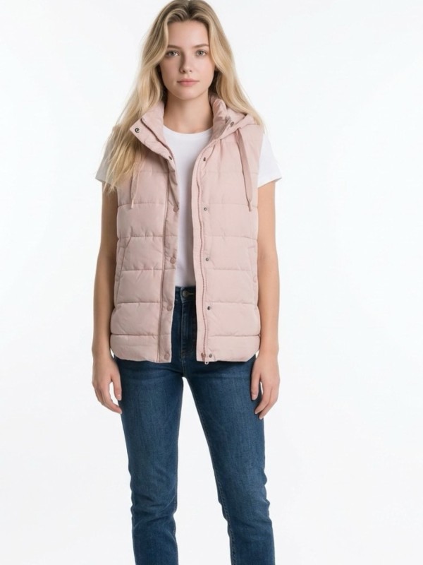 Μπουφάν Ροζ Αμάνικο