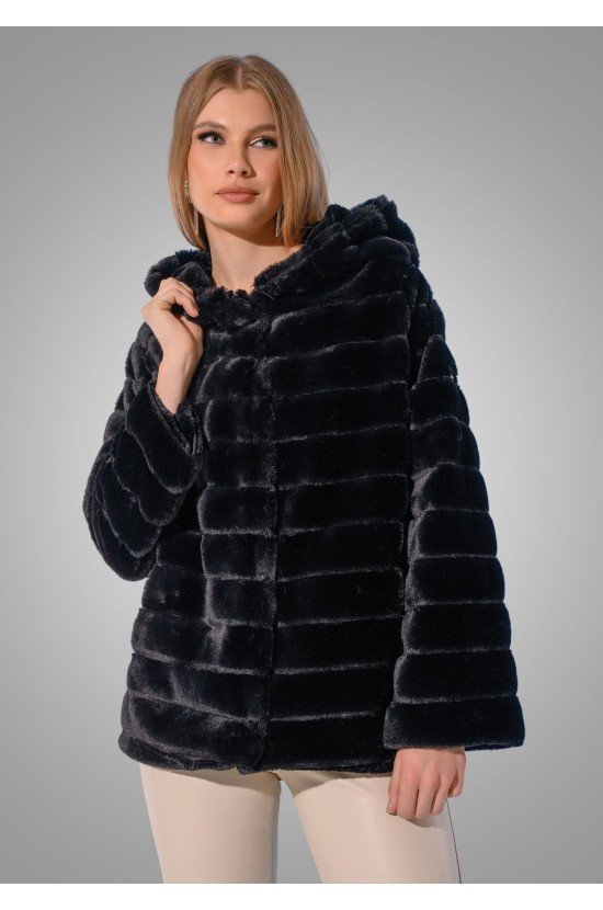 Ecological Fur With Hood