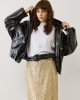 Oversized Jacket in Shiny Leatherette