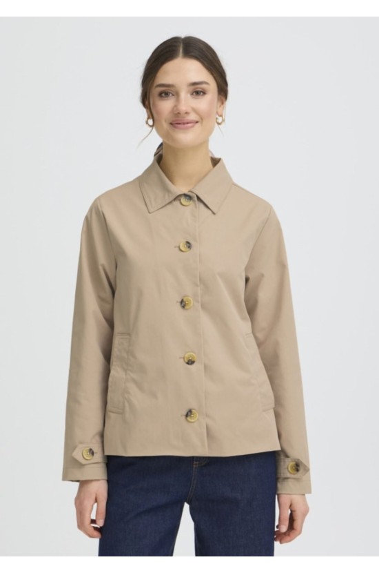 Κοντή Καμπαρντίνα Μπεζ Κοντή Καμπαρντίνα Μπεζ