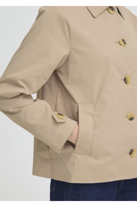 Κοντή Καμπαρντίνα Μπεζ Κοντή Καμπαρντίνα Μπεζ