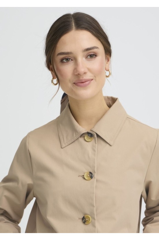 Κοντή Καμπαρντίνα Μπεζ Κοντή Καμπαρντίνα Μπεζ