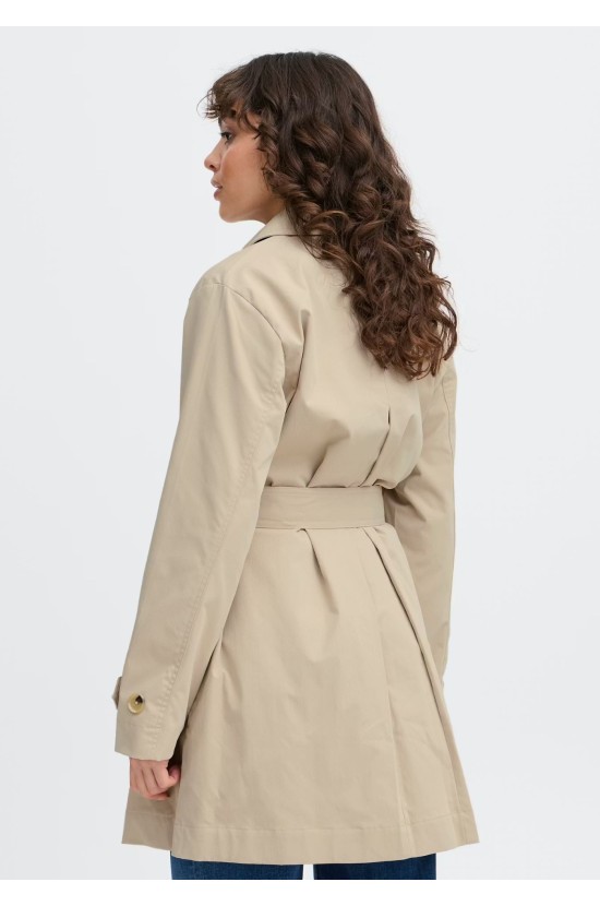 Καμπαρντίνα Με Ζώνη Beige