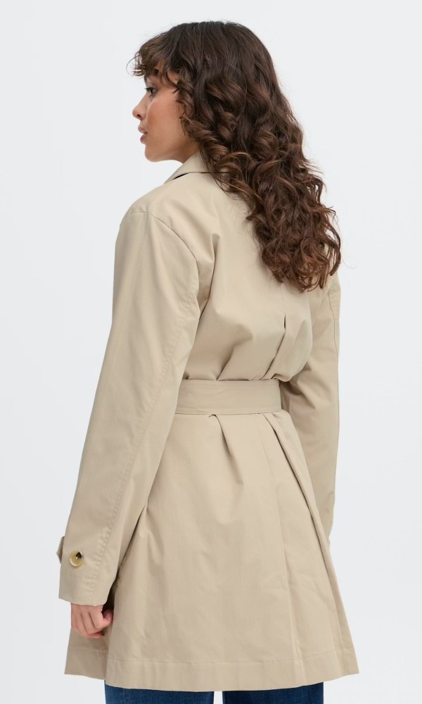 Καμπαρντίνα Με Ζώνη Beige