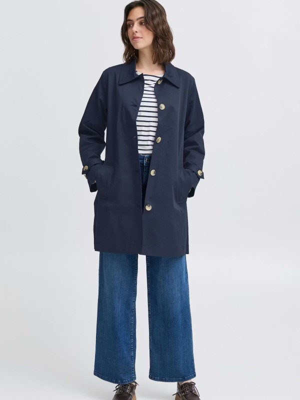 Καμπαρντίνα Με Ζώνη  Navy