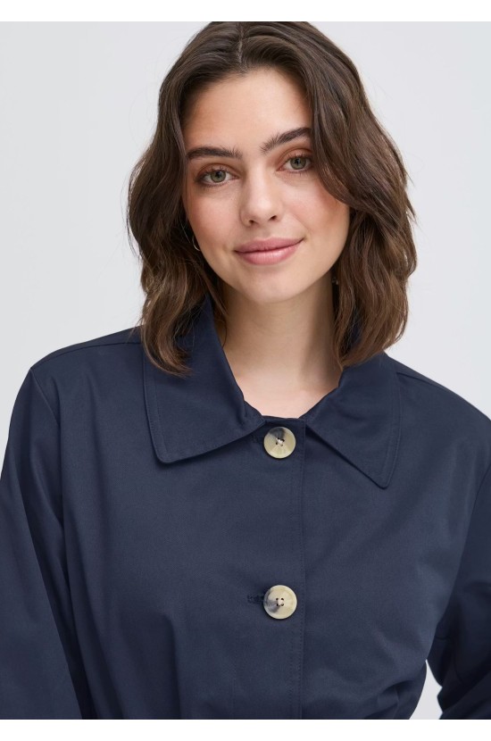 Καμπαρντίνα Με Ζώνη  Navy