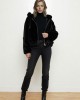 Μαύρο Faux Fur Γουνάκι με Κουκούλα Μαύρο Faux Fur Γουνάκι με Κουκούλα