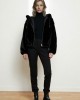 Μαύρο Faux Fur Γουνάκι με Κουκούλα Μαύρο Faux Fur Γουνάκι με Κουκούλα