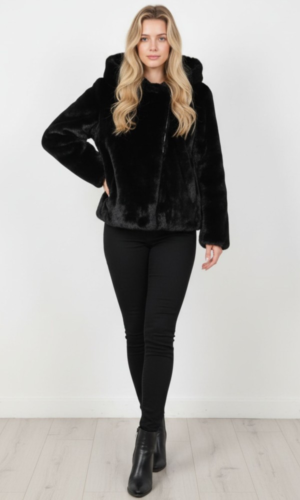 Faux Fur Πανωφόρι 2-σε-1 με Αποσπώμενα Μανίκια Faux Fur Πανωφόρι 2-σε-1 με Αποσπώμενα Μανίκια