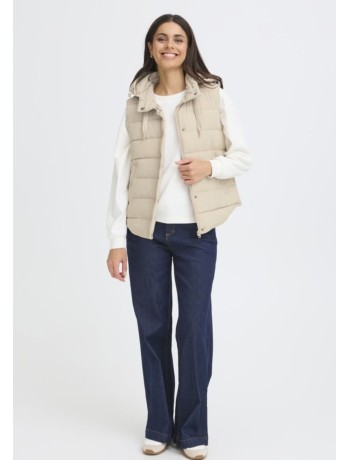 Beige Sleeveless Jacket
