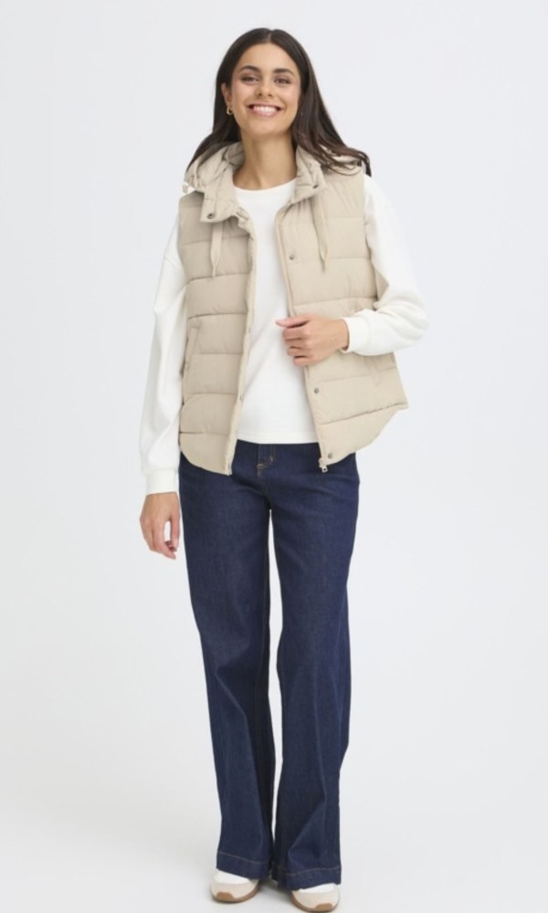 Μπουφάν Μπεζ Αμάνικο