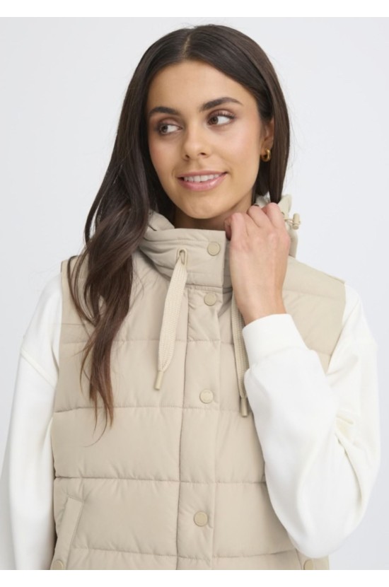 Μπουφάν Μπεζ Αμάνικο