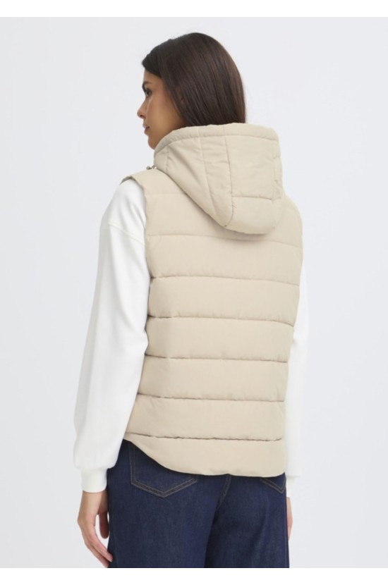 Μπουφάν Μπεζ Αμάνικο