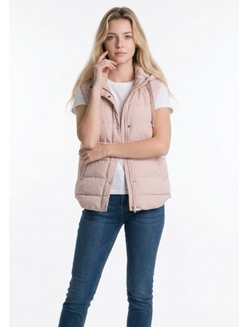 Μπουφάν Ροζ Αμάνικο