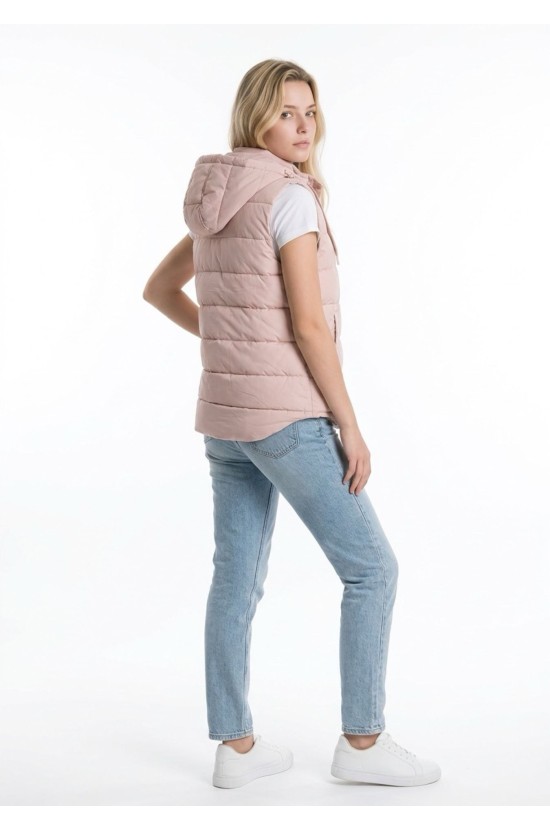 Μπουφάν Ροζ Αμάνικο Μπουφάν Ροζ Αμάνικο