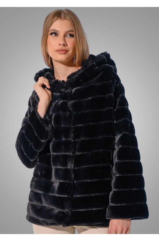 Ecological Fur With Hood