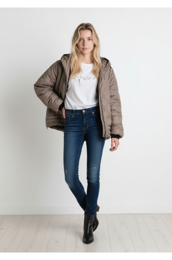 Puff Μπουφάν με Κουκούλα