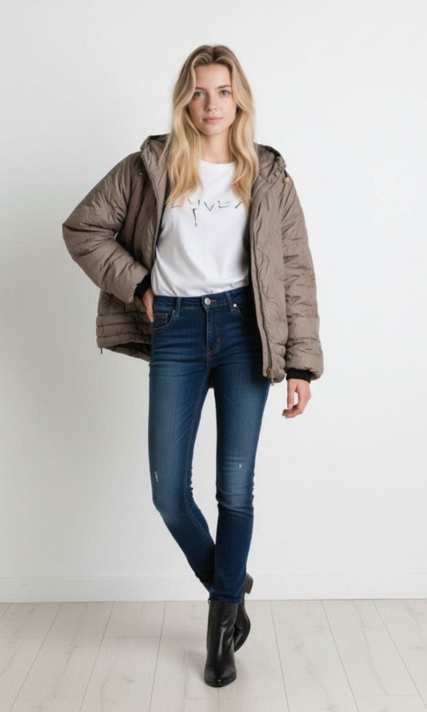 Puff Μπουφάν με Κουκούλα