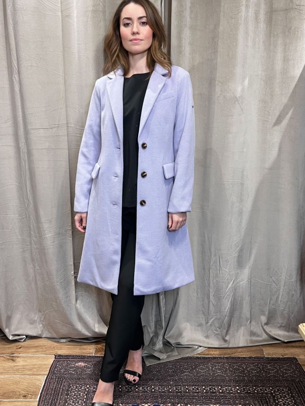 Παλτό Midi Λιλά