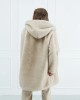 Ecru Fur Coat with Hood Ecru Fur Coat with Hood