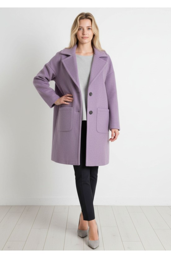 Λιλά Midi Παλτό Λιλά Midi Παλτό