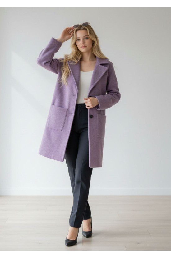 Λιλά Midi Παλτό Λιλά Midi Παλτό