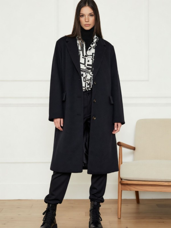 Παλτό Μαύρο Midi