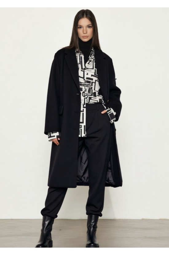 Παλτό Μαύρο Midi Παλτό Μαύρο Midi