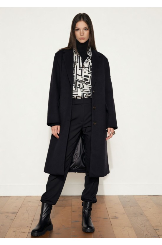 Παλτό Μαύρο Midi Παλτό Μαύρο Midi