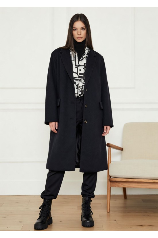 Παλτό Μαύρο Midi Παλτό Μαύρο Midi