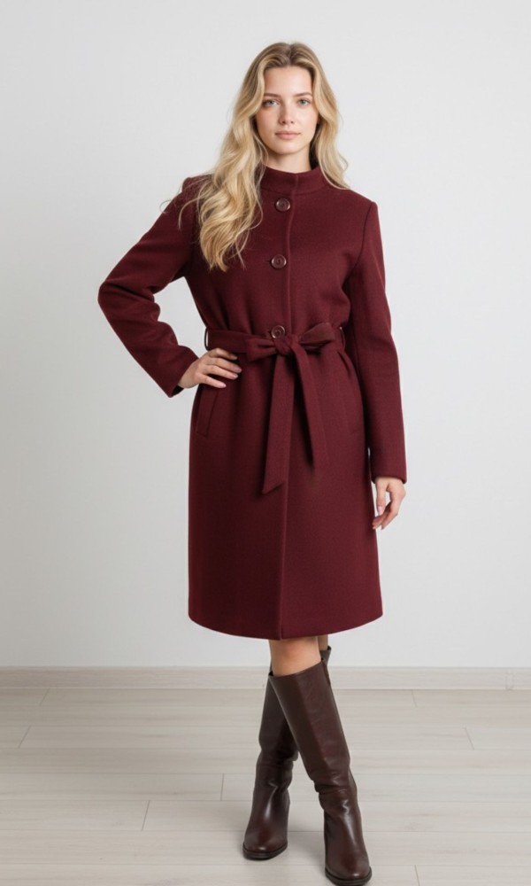 Παλτό Midi Bordeaux
