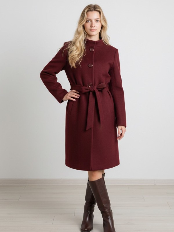 Παλτό Midi Bordeaux