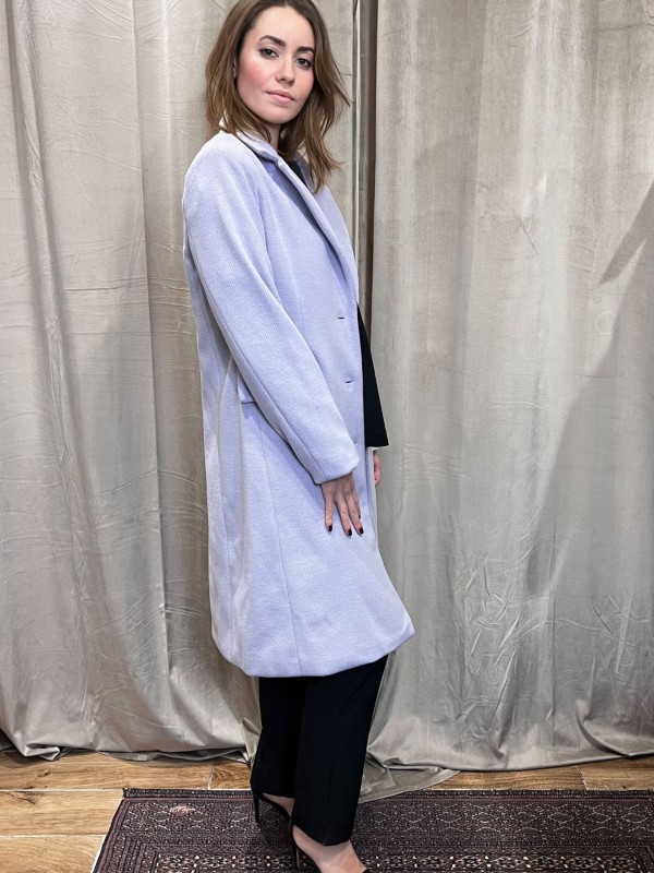 Παλτό Midi Λιλά