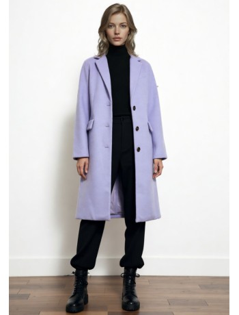Παλτό Midi Λιλά