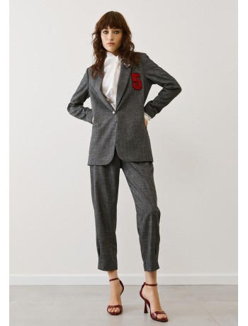 Grey Jacket With Embroidered Details Grey Jacket With Embroidered Details