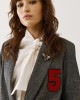 Grey Jacket With Embroidered Details