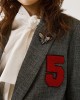 Grey Jacket With Embroidered Details