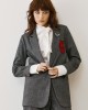 Grey Jacket With Embroidered Details