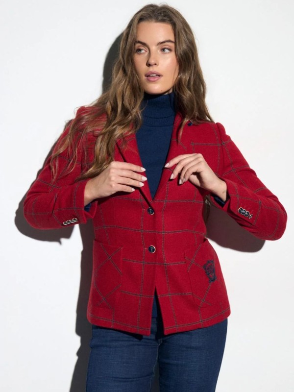 Red Checkered Blazer