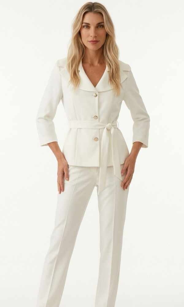 White Blazer with a Belt