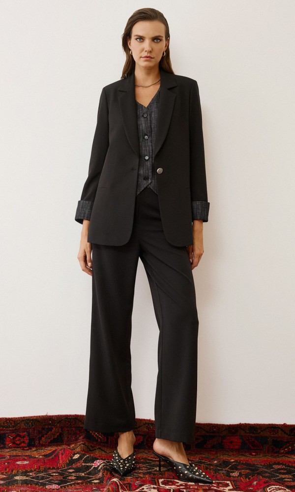 Μαύρο Σακάκι Oversized Fit Μαύρο Σακάκι Oversized Fit
