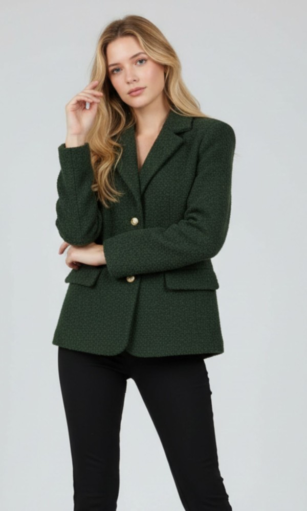 Πράσινο Μπουκλέ Σακάκι