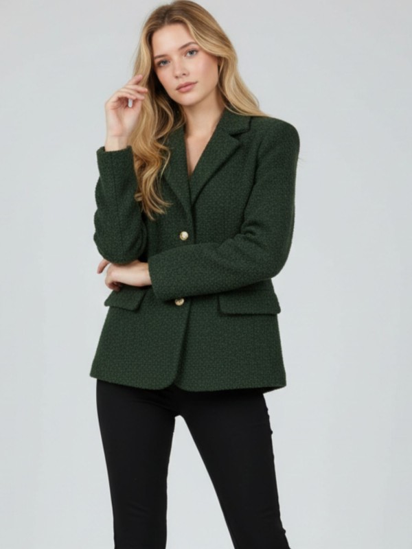 Green Bouclé Jacket