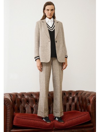 Σακάκι Ψαροκόκαλο με Κλασική Γραμμή