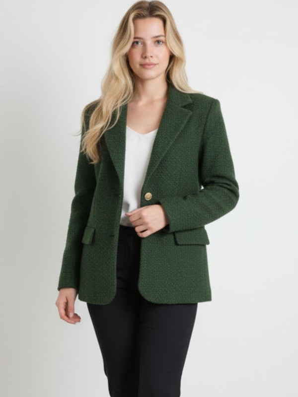 Green Bouclé Jacket