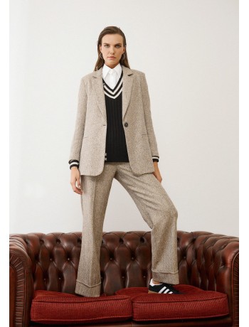 Σακάκι Ψαροκόκαλο με Κλασική Γραμμή Σακάκι Ψαροκόκαλο με Κλασική Γραμμή