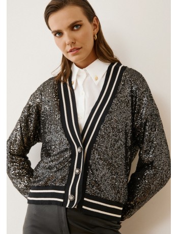Jacket with Puff Sleeves and Striped Details Jacket with Puff Sleeves and Striped Details