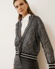 Jacket with Puff Sleeves and Striped Details