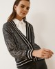 Jacket with Puff Sleeves and Striped Details