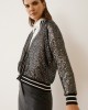 Jacket with Puff Sleeves and Striped Details